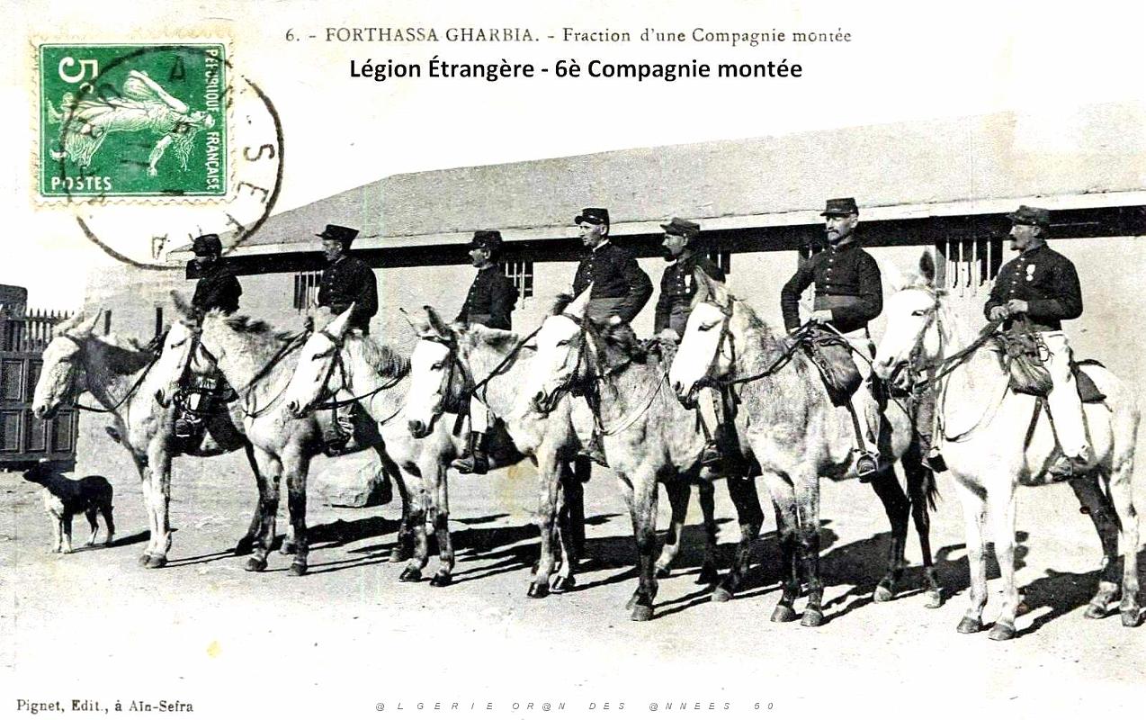 1036- Forthassa-Gharbia - Legion Etrangere - 6e Compagnie montee 1908.jpg